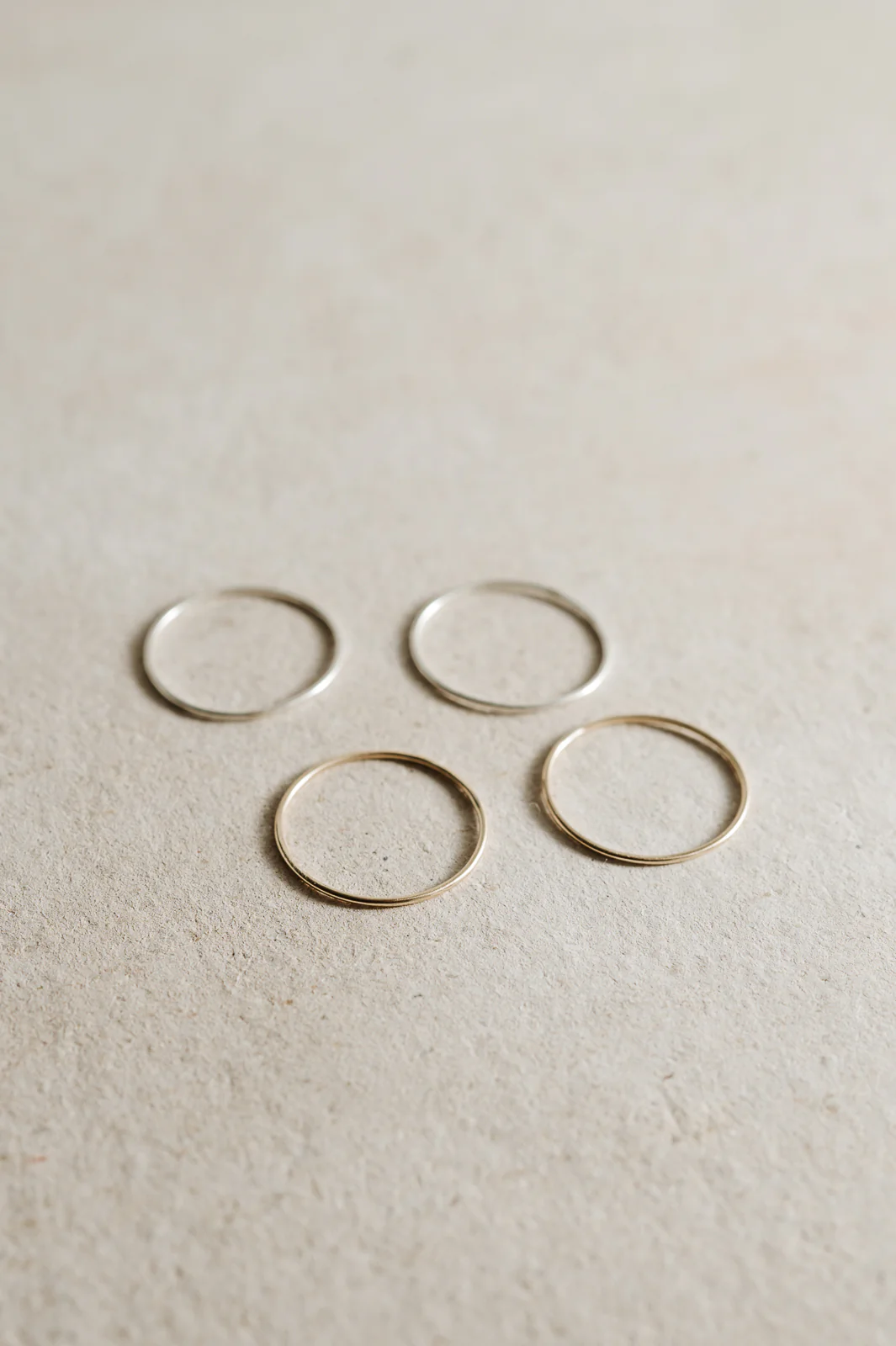 9ct Gold Skinny Stacking Ring - Image 3