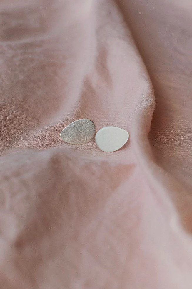 Silver Mini Organic Shapes Studs - Image 4