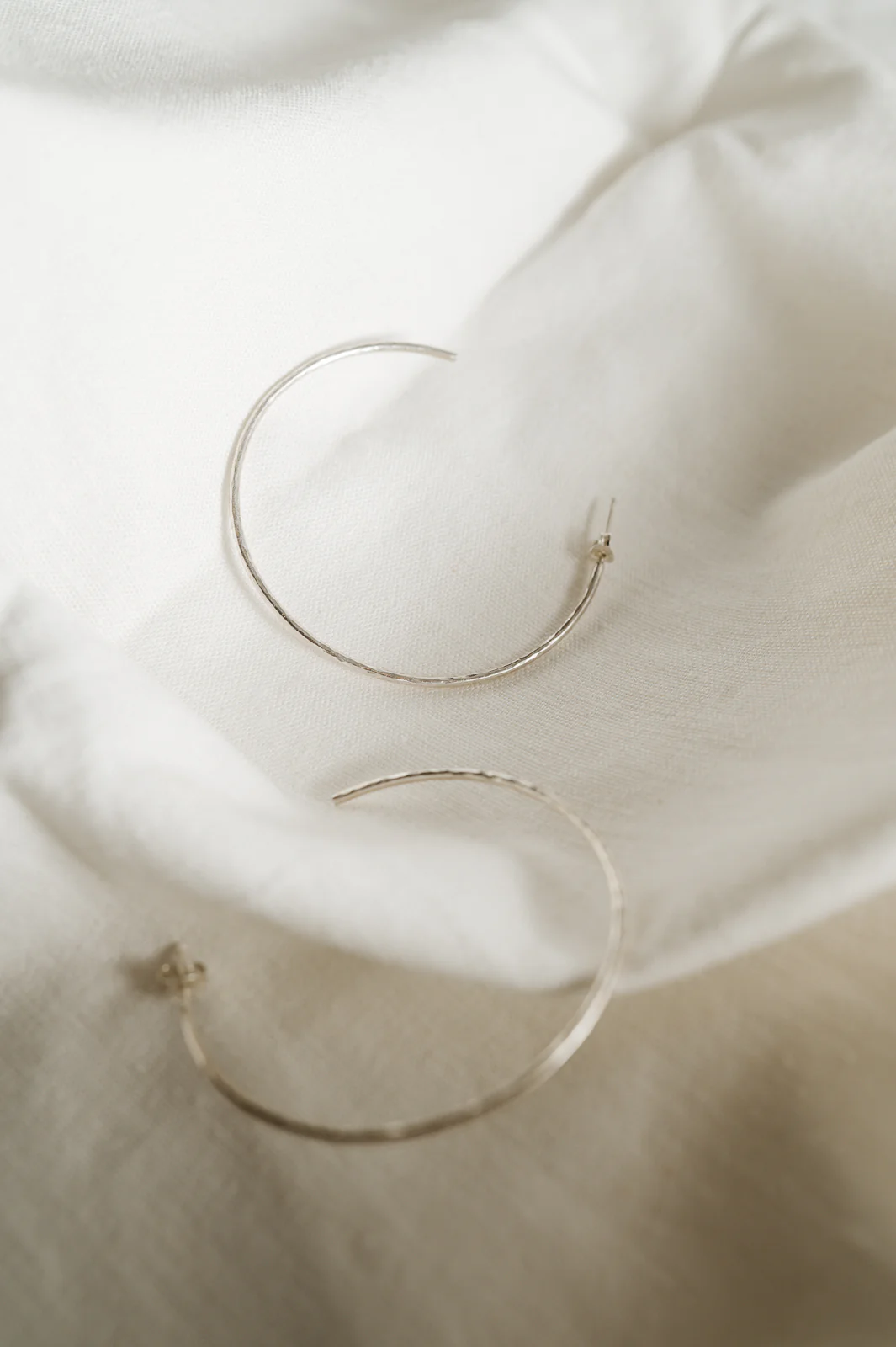 Silver Big Hoops - Round Wire