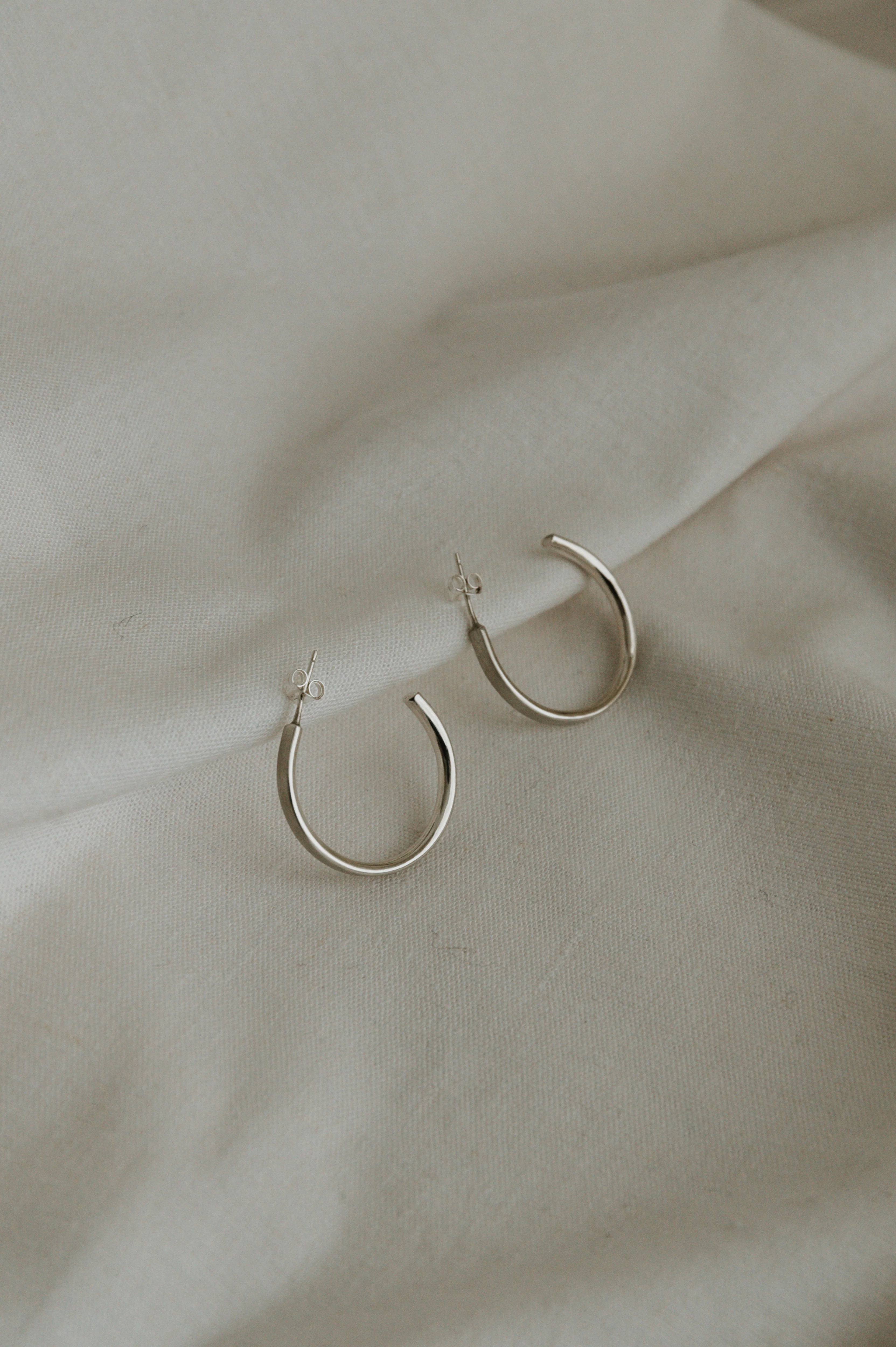 Silver Contrast Large Hoops - Image 5
