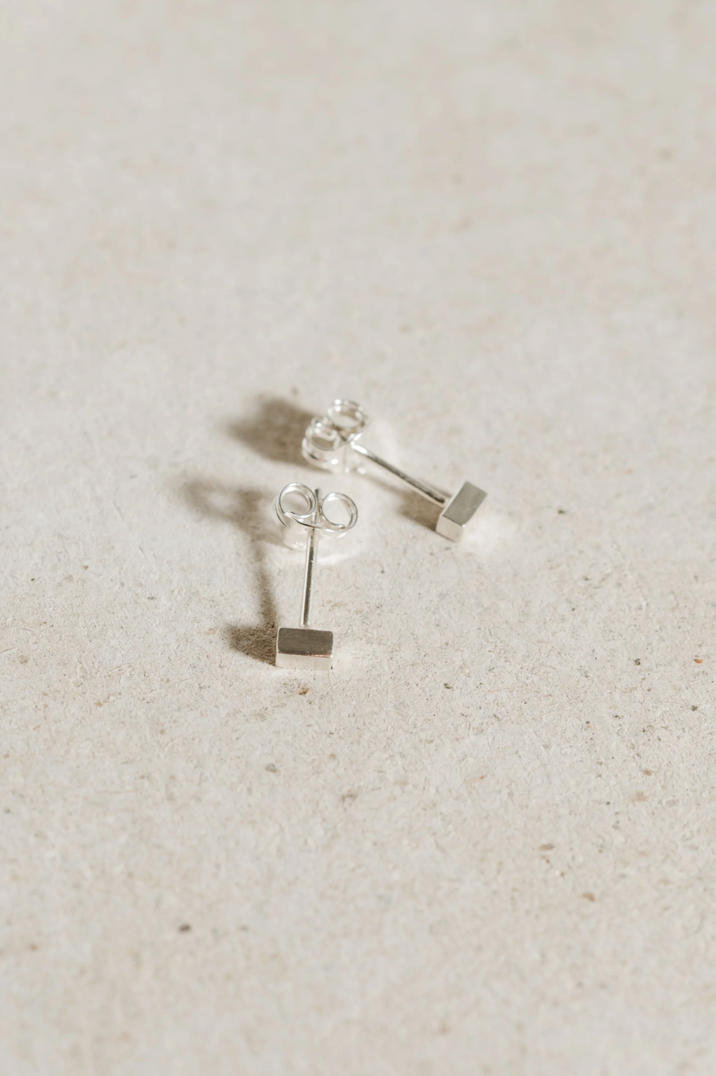 Silver Block Studs