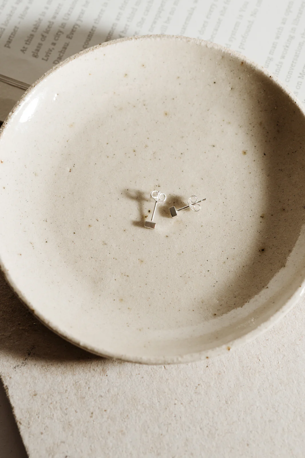 Silver Block Studs - Image 2