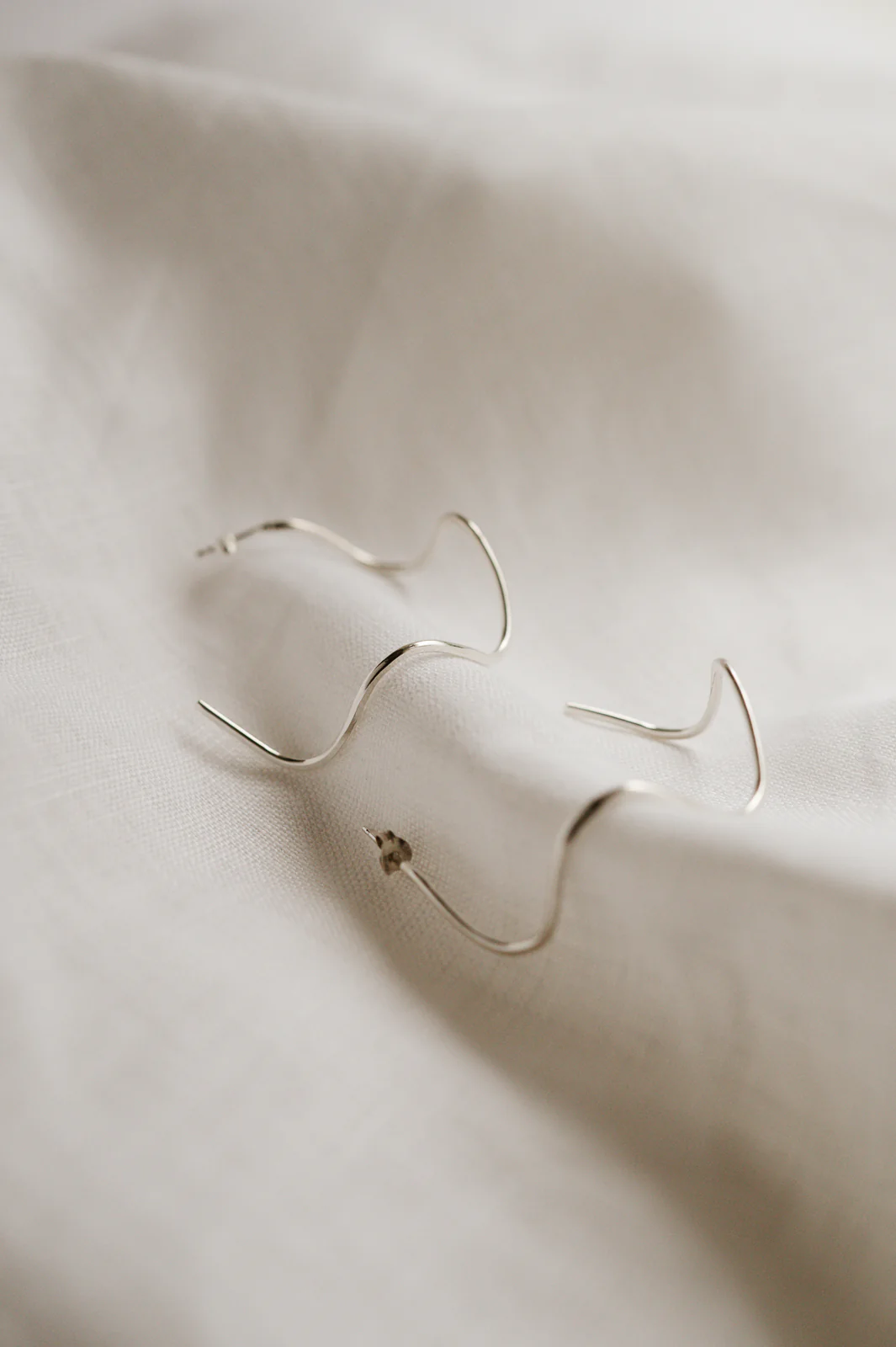 Silver Big Wiggle Hoops - Image 5