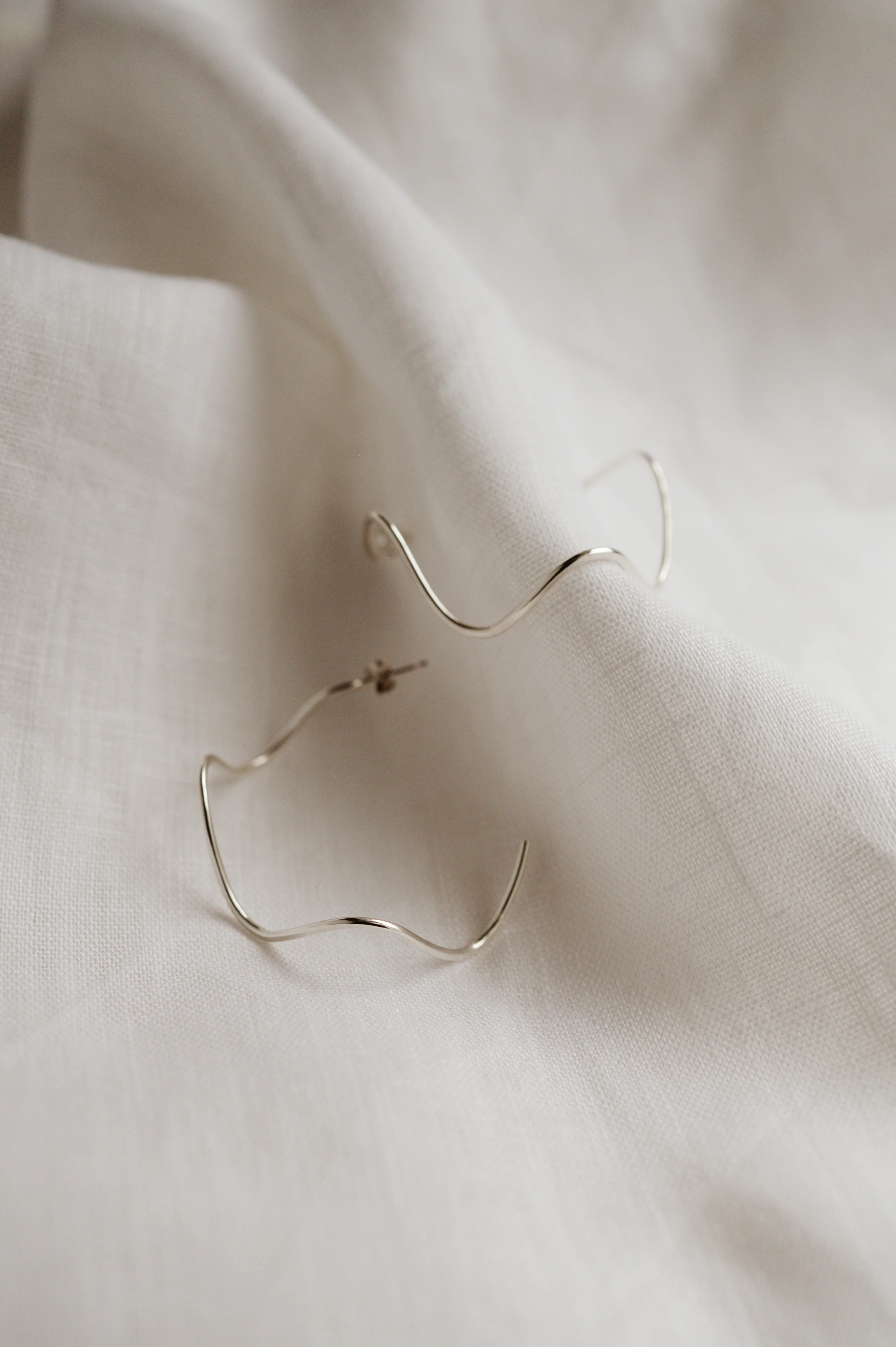 Silver Big Wiggle Hoops - Image 6