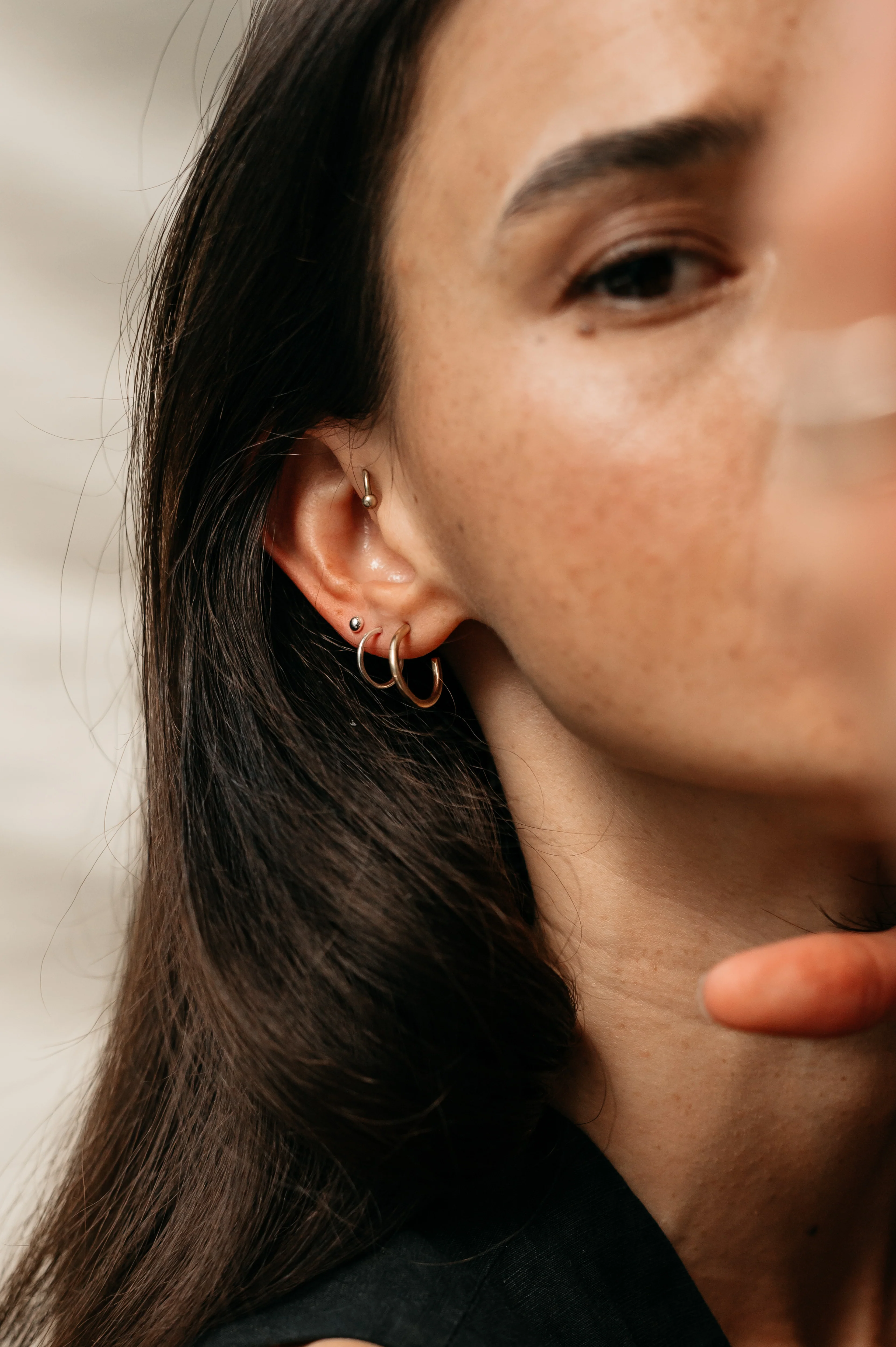 Silver Micro Hoops - Image 3