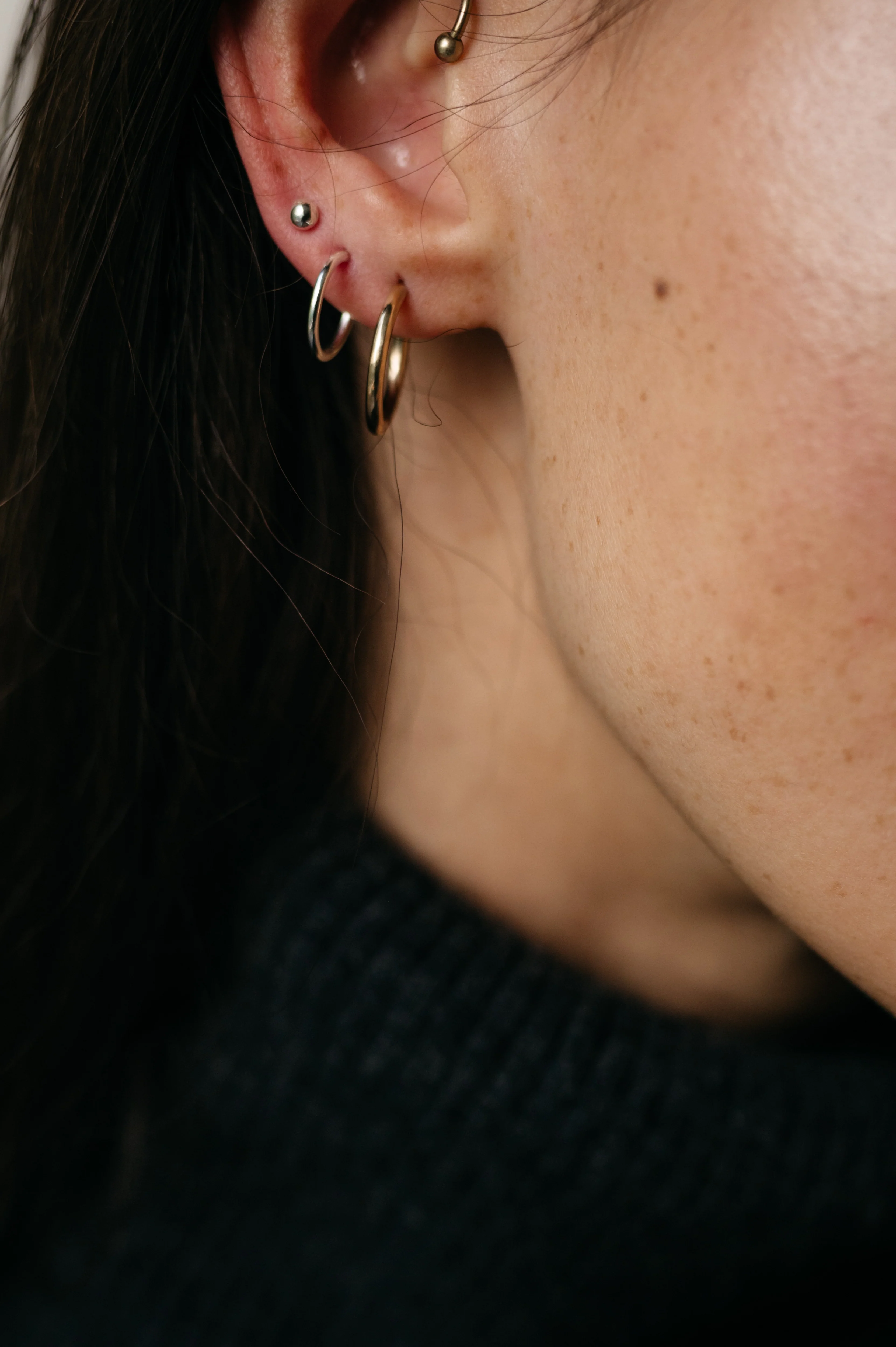 Silver Micro Hoops - Image 4