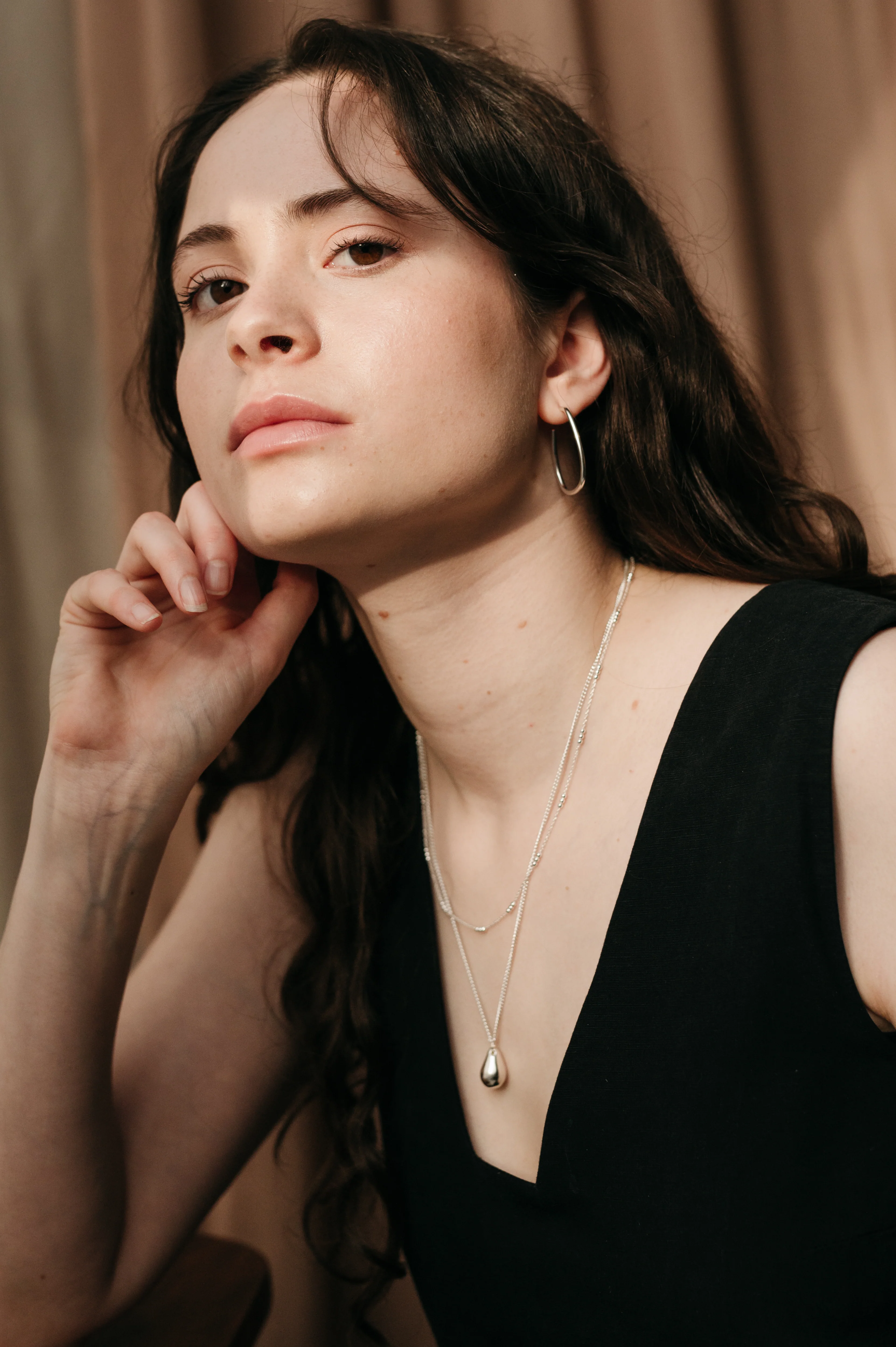 Silver Squoval Hoops - Image 3