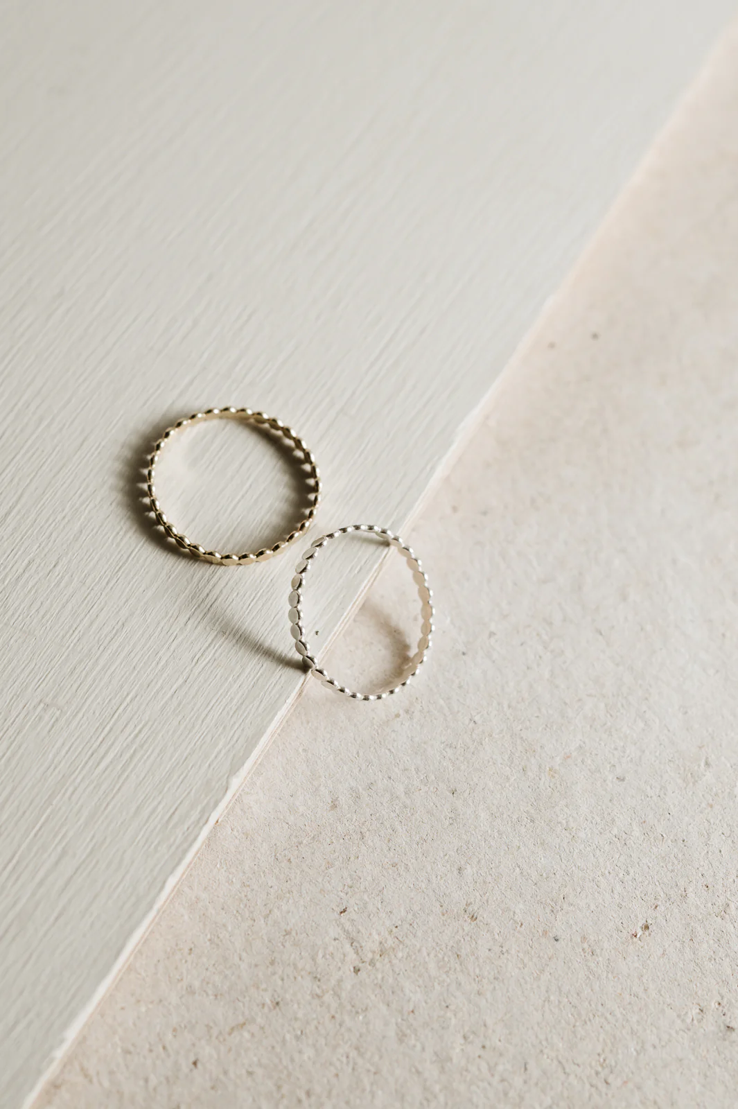 Silver Beaded Stacking Ring - Image 4