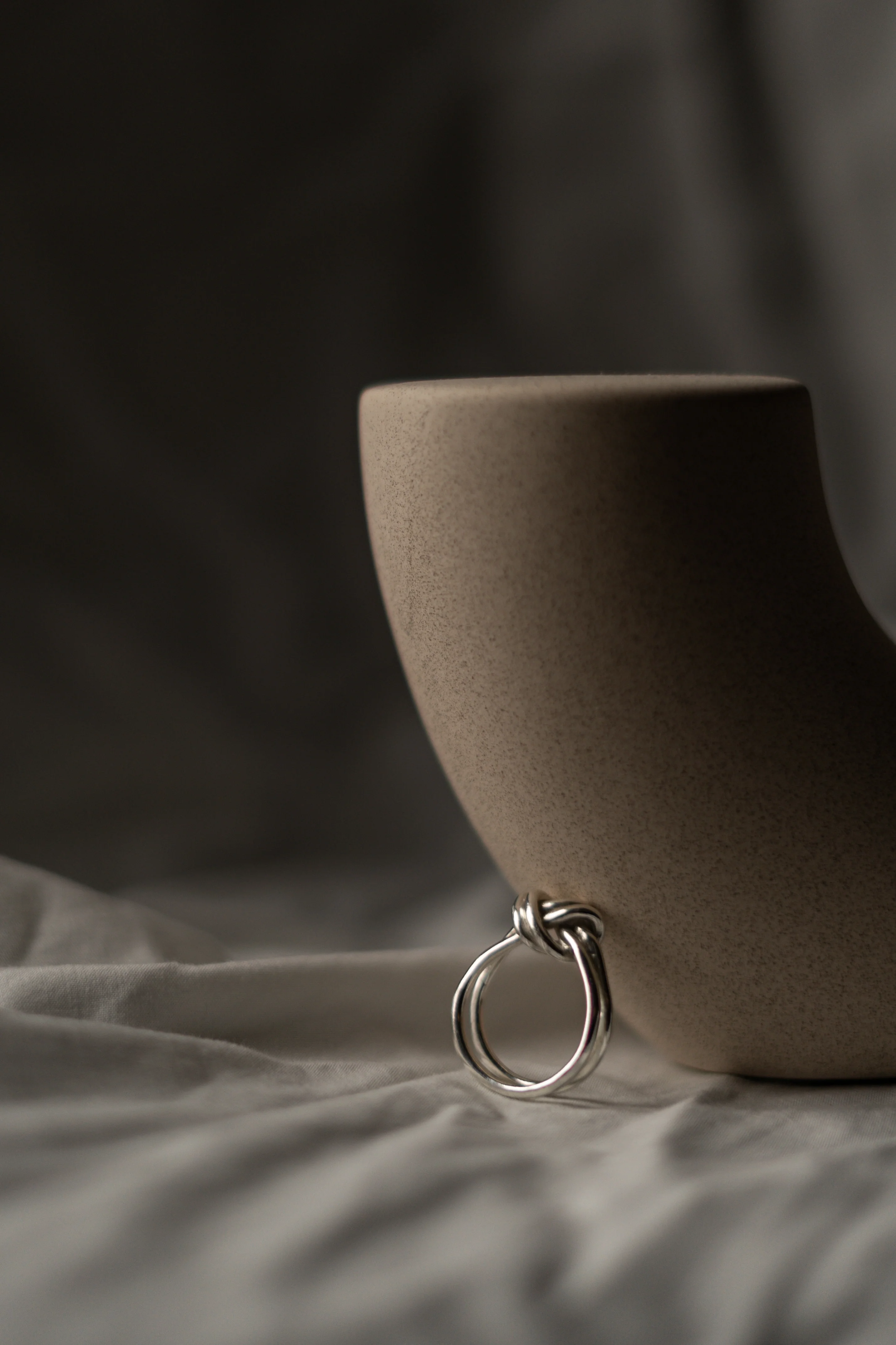 Silver Double Knot Ring - Image 3