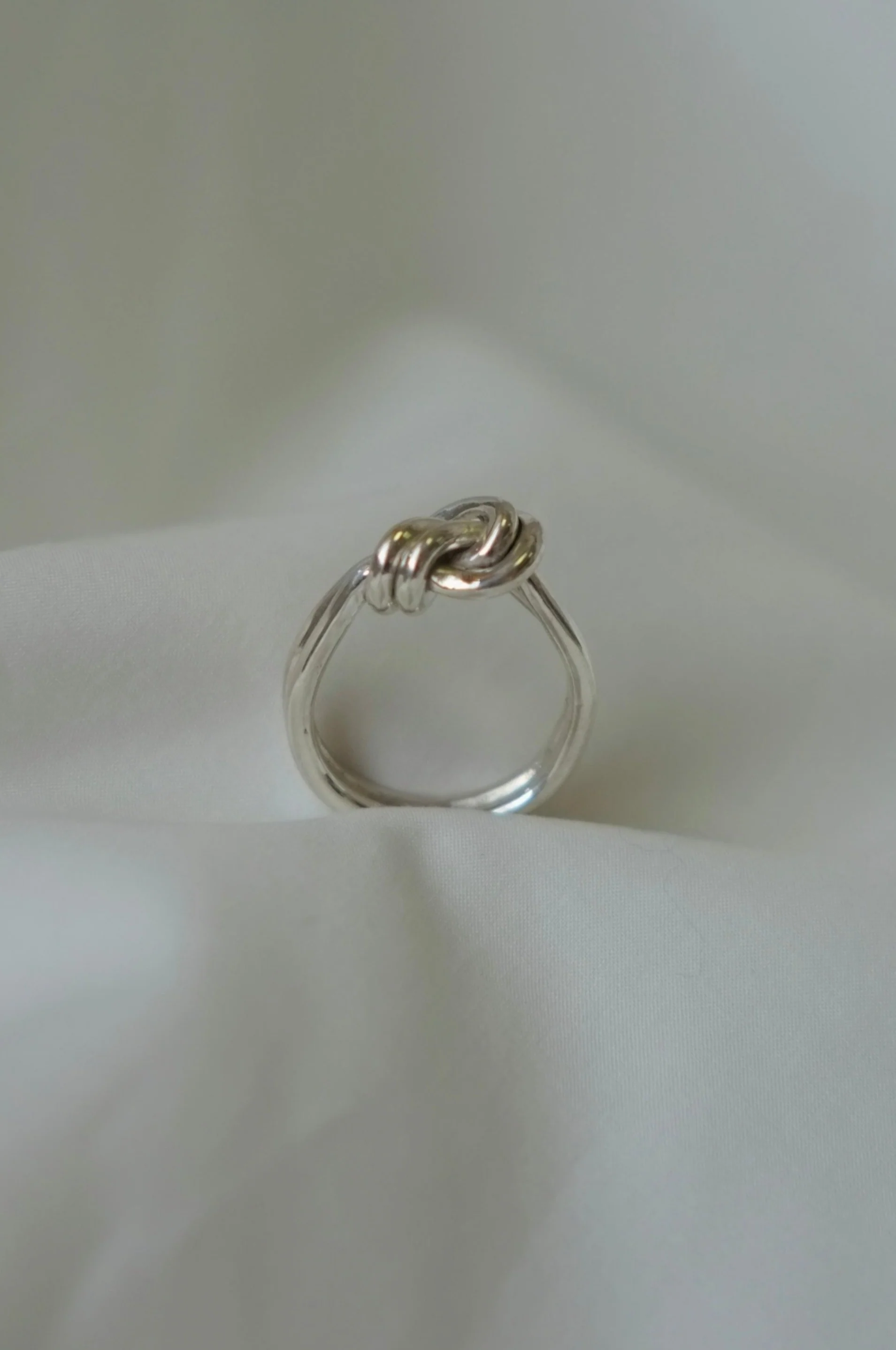 Silver Double Knot Ring - Image 4