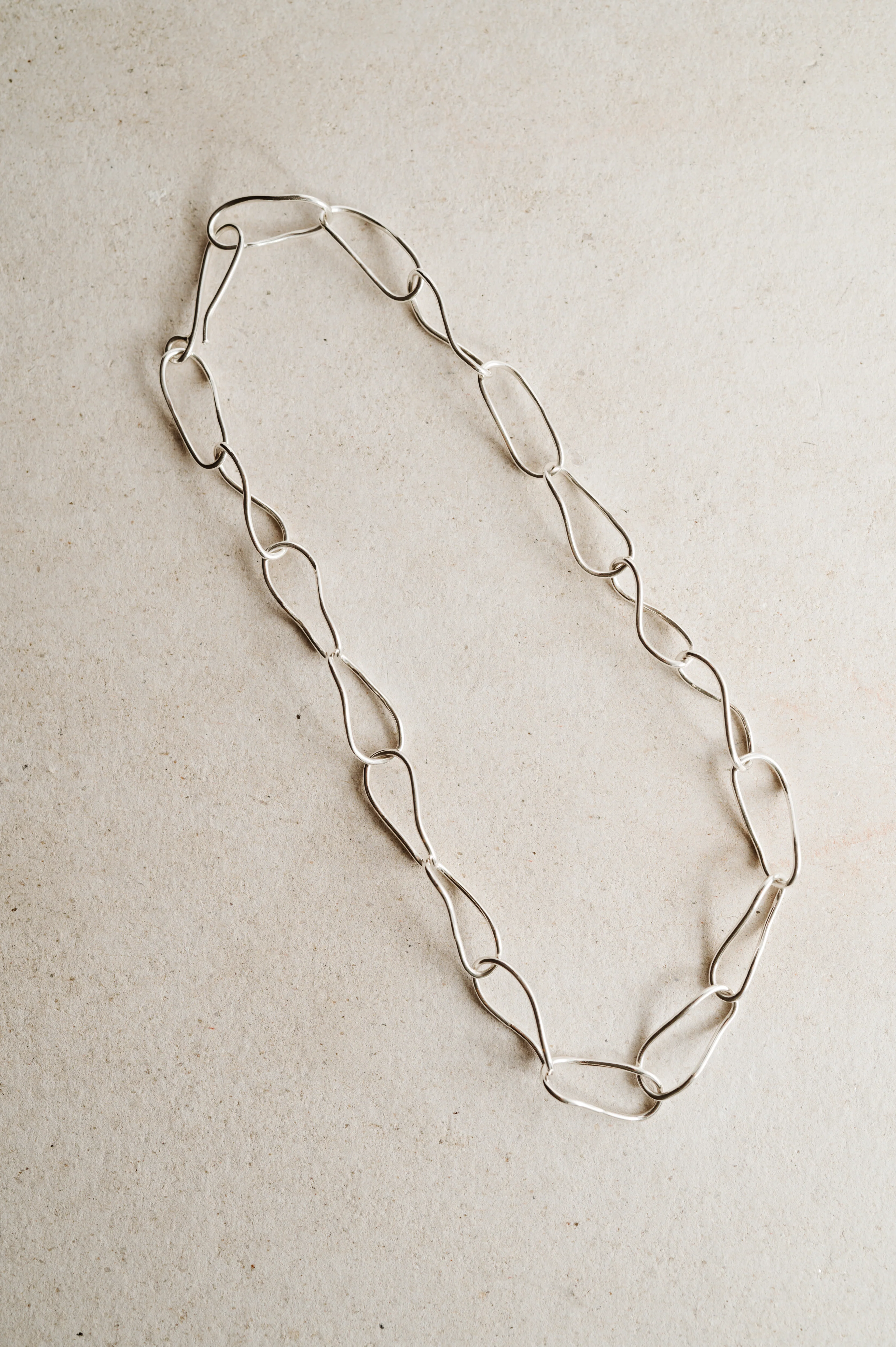 Silver Statement Irregular Links Chain