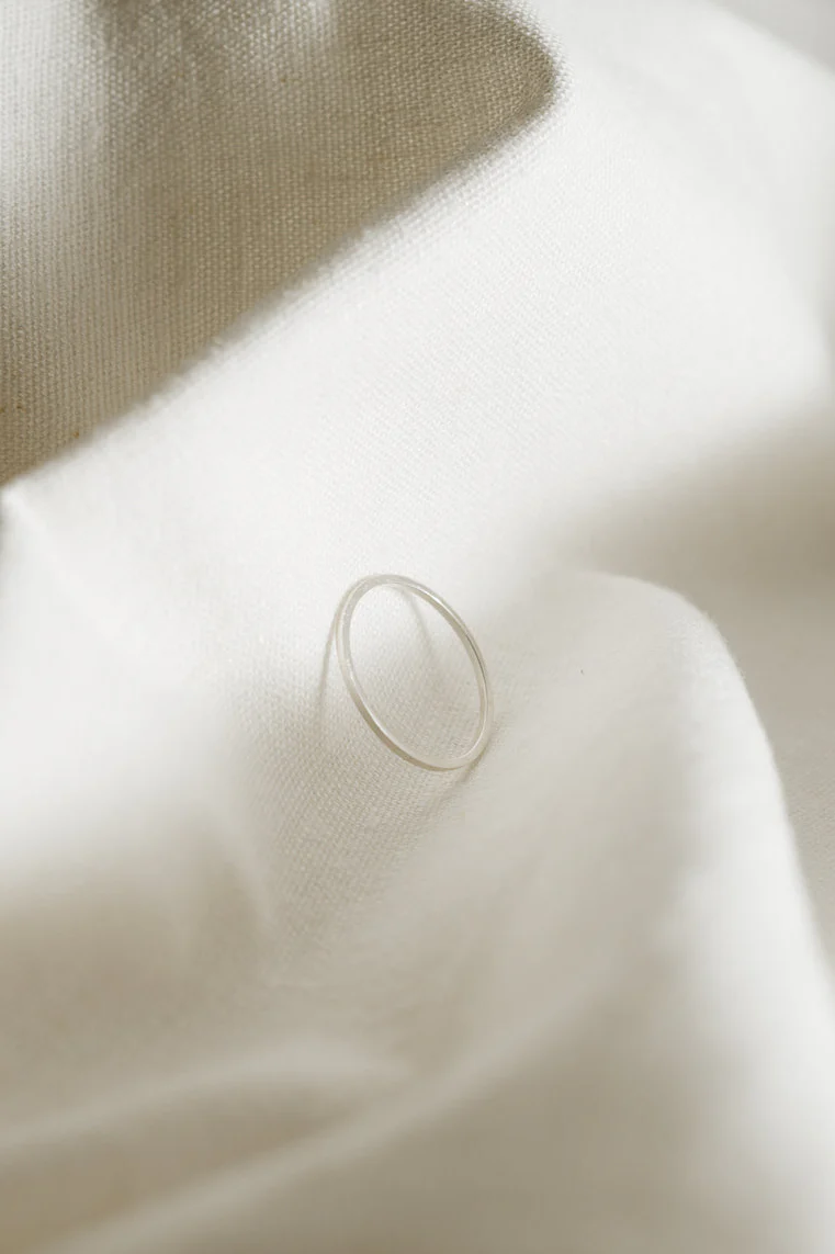 Silver Square Wire Stacking Ring