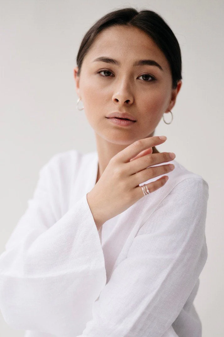 Silver Bead Stacking Ring - Image 4