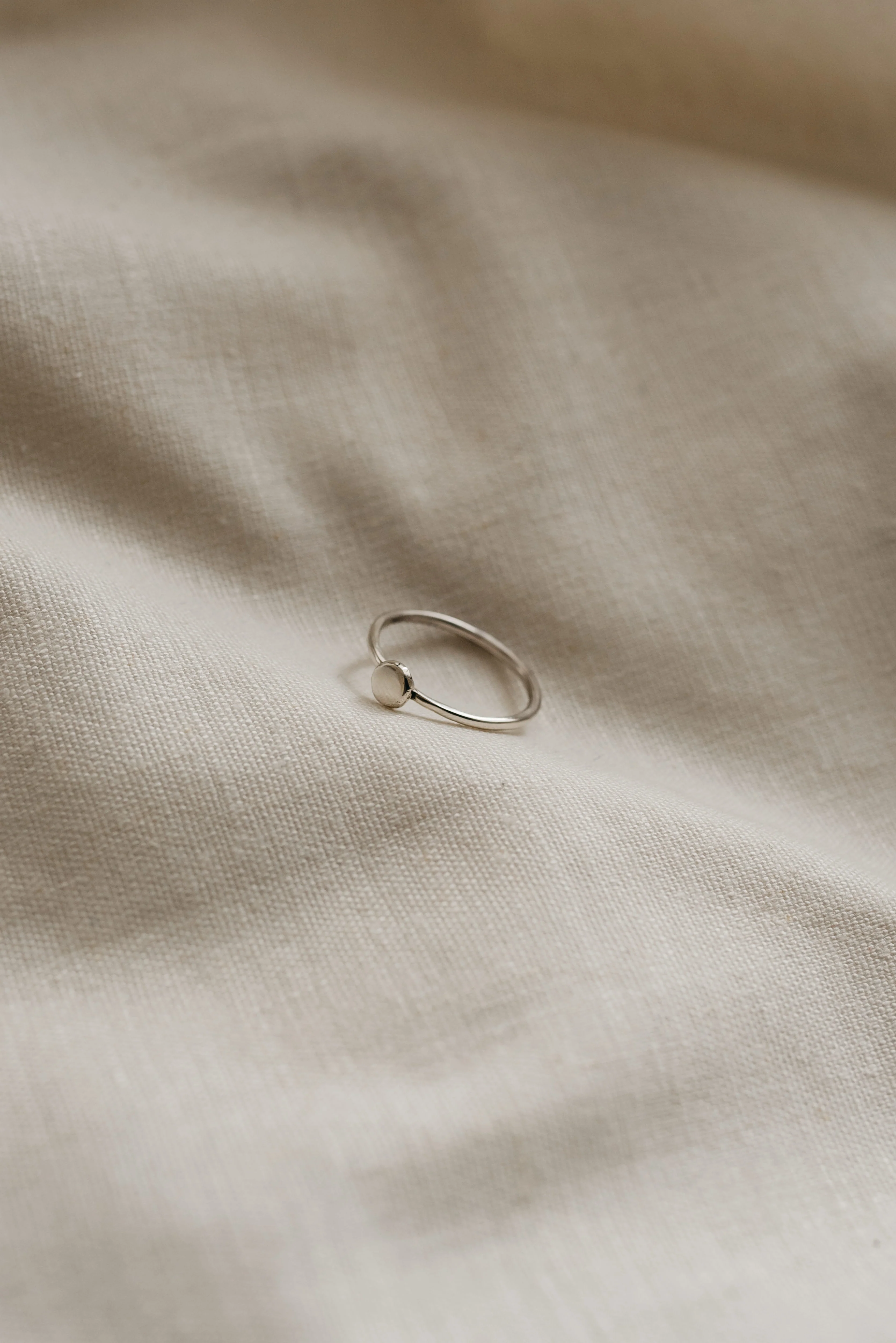 Zero Waste Pebble Ring In Silver & Gold - Image 3