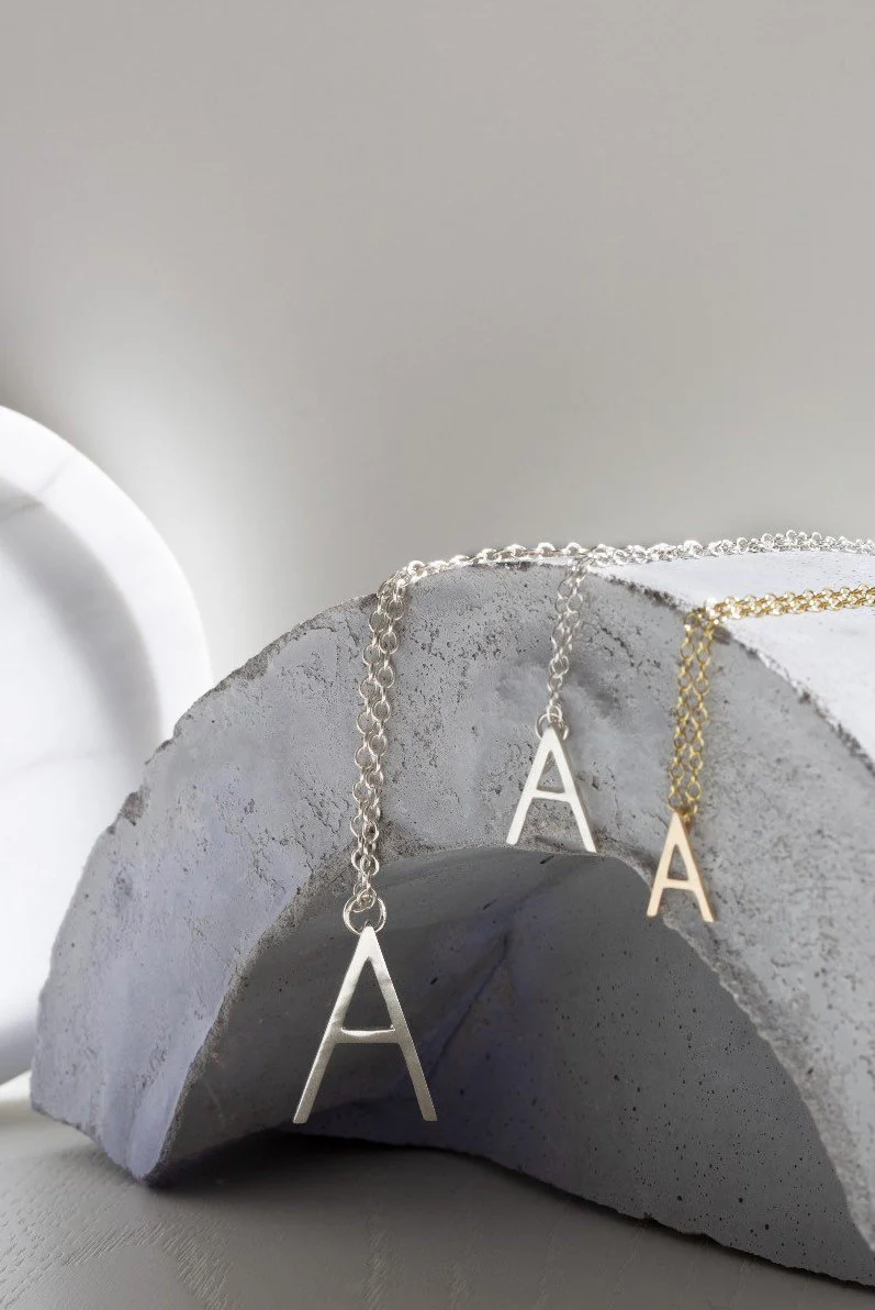 Silver Mini Initial Pendant - Image 4