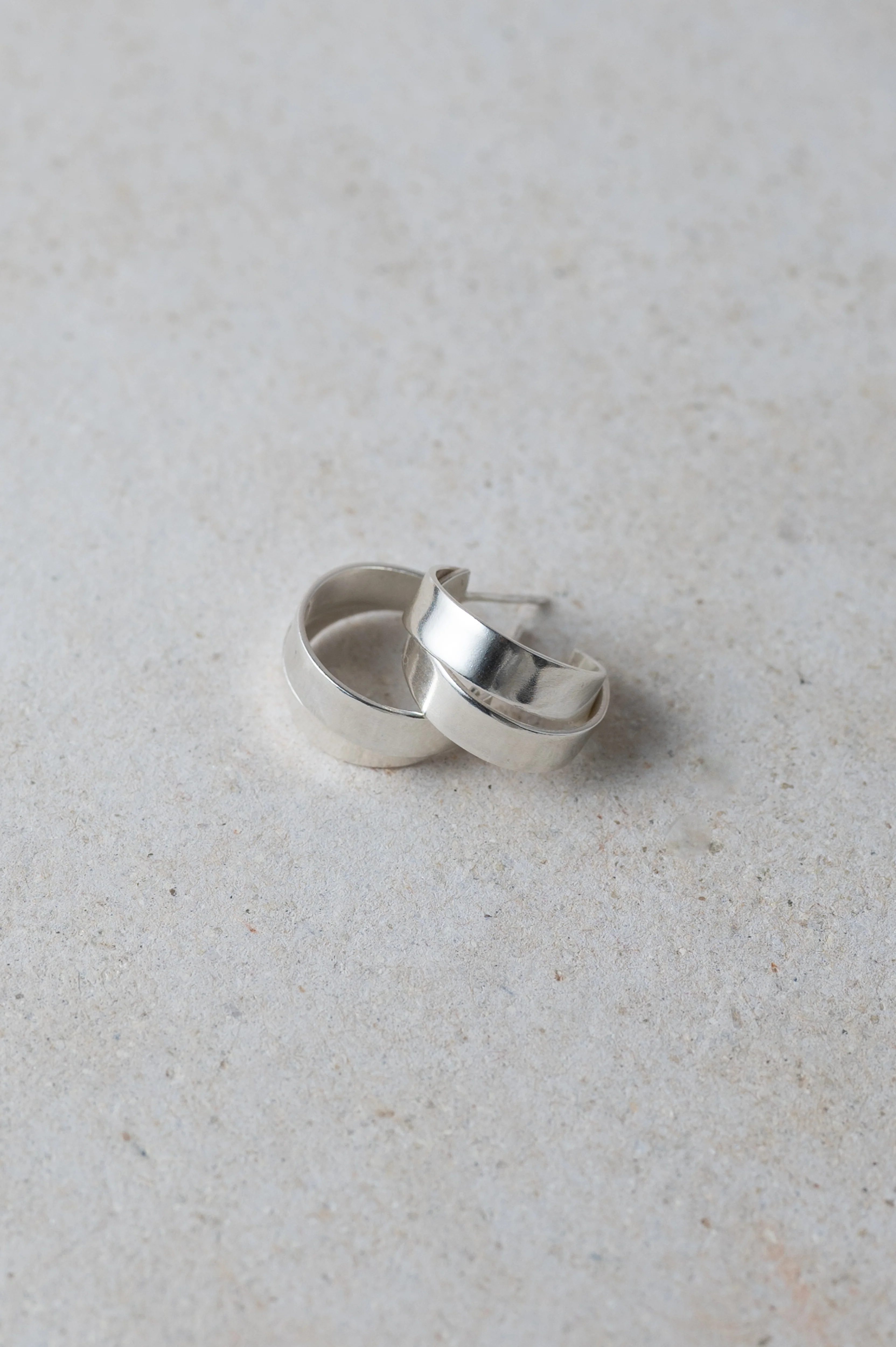 Silver Overlap Hoops - Image 3