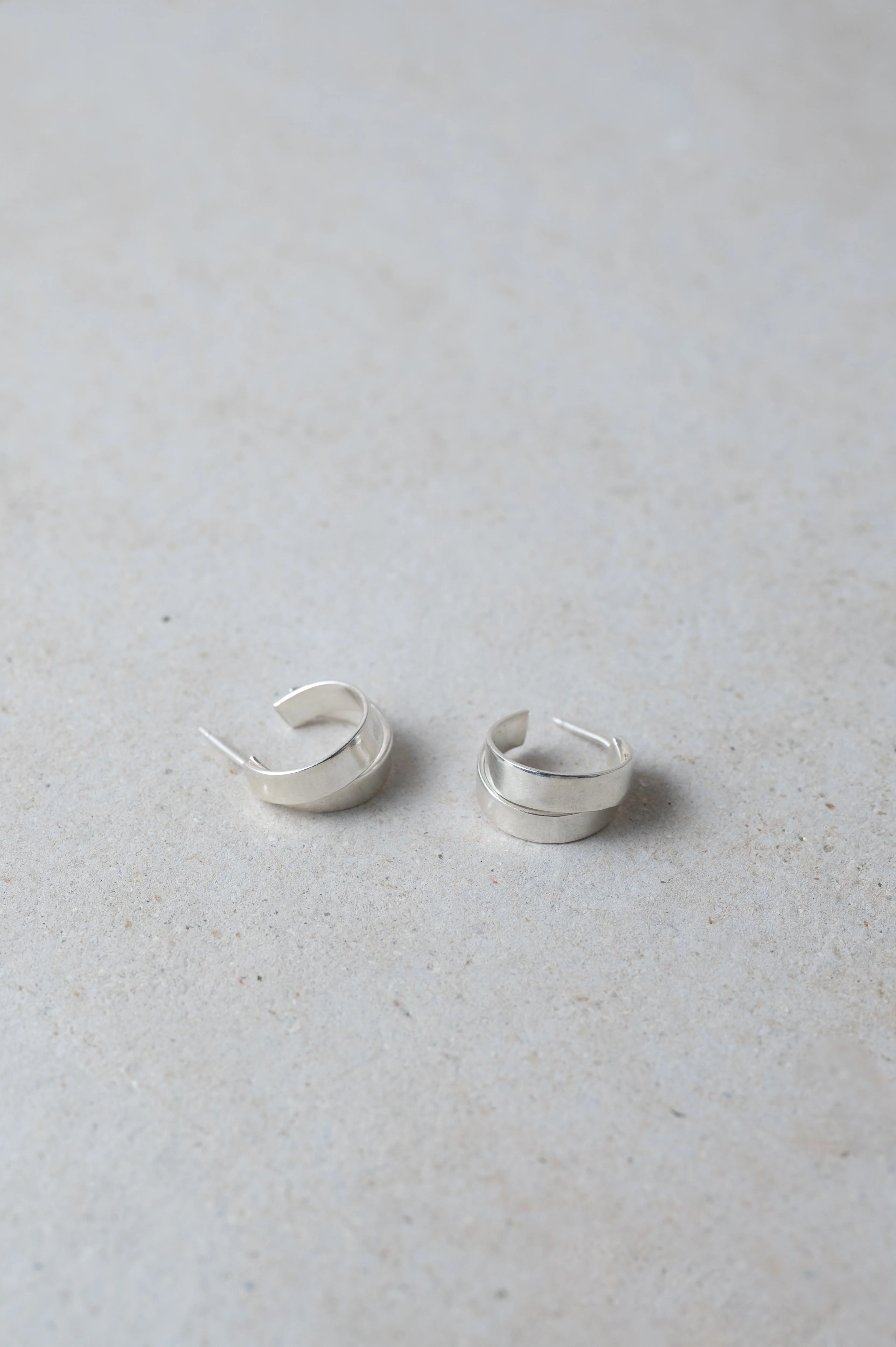 Silver Overlap Hoops - Image 5