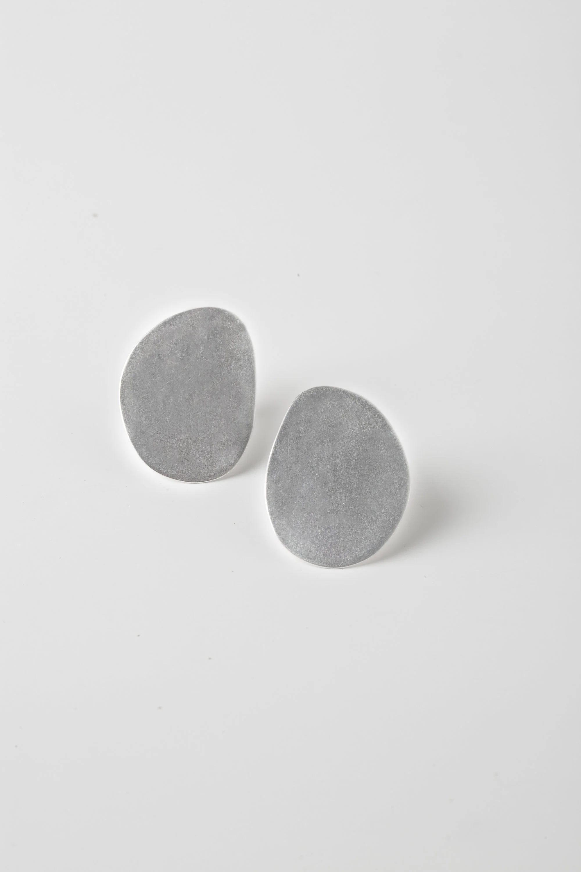 Silver Statement Organic Shapes Studs - Image 3
