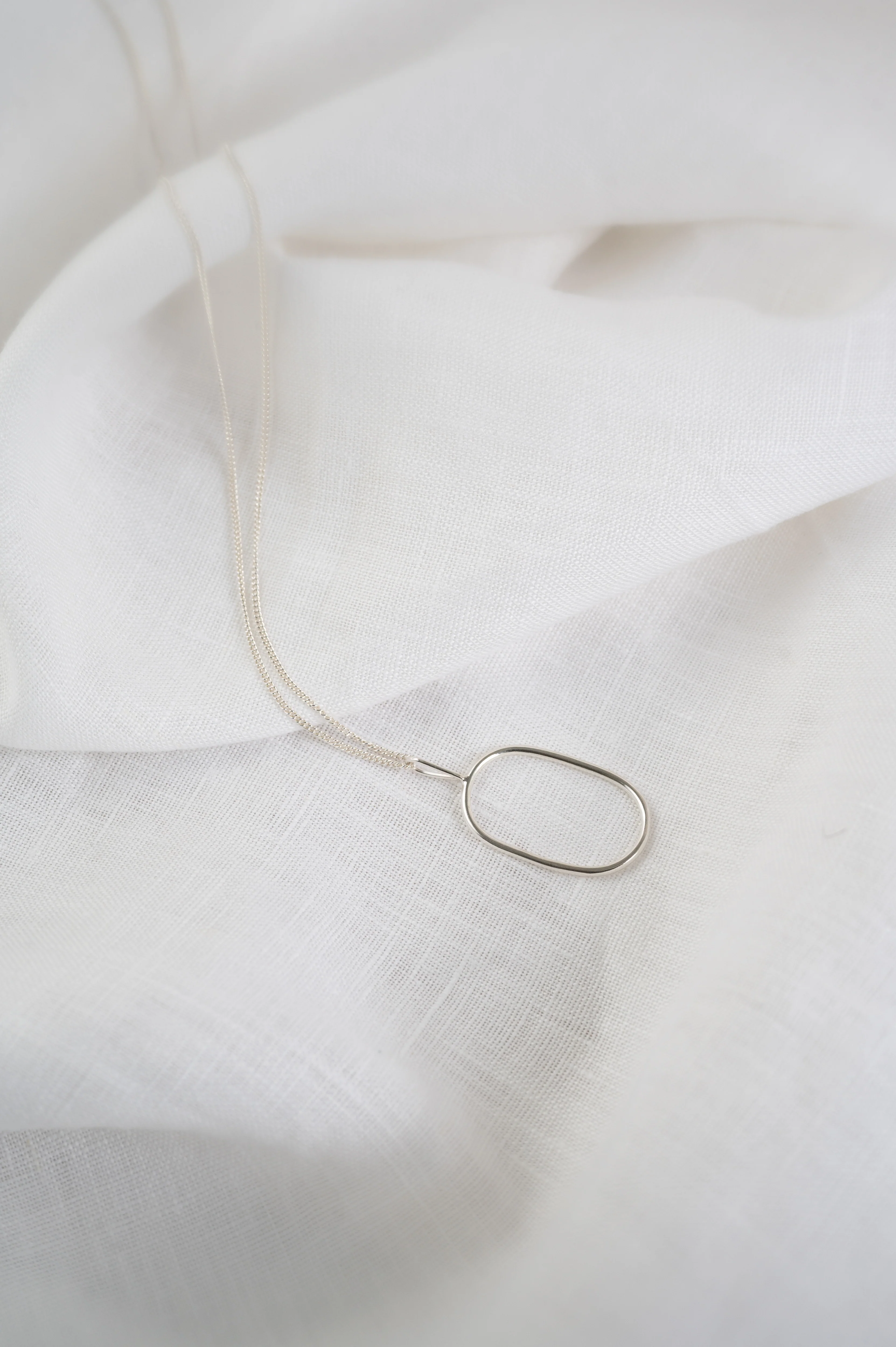 Silver Statement Oval Pendant - Image 2