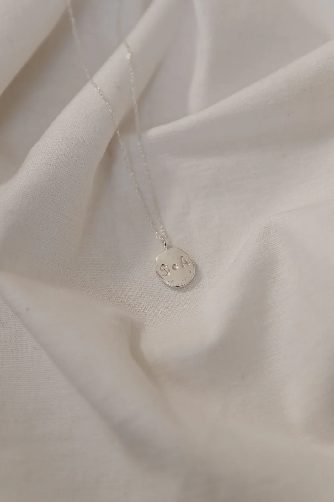 Silver Statement Zero Waste Pebble Necklace - Image 4