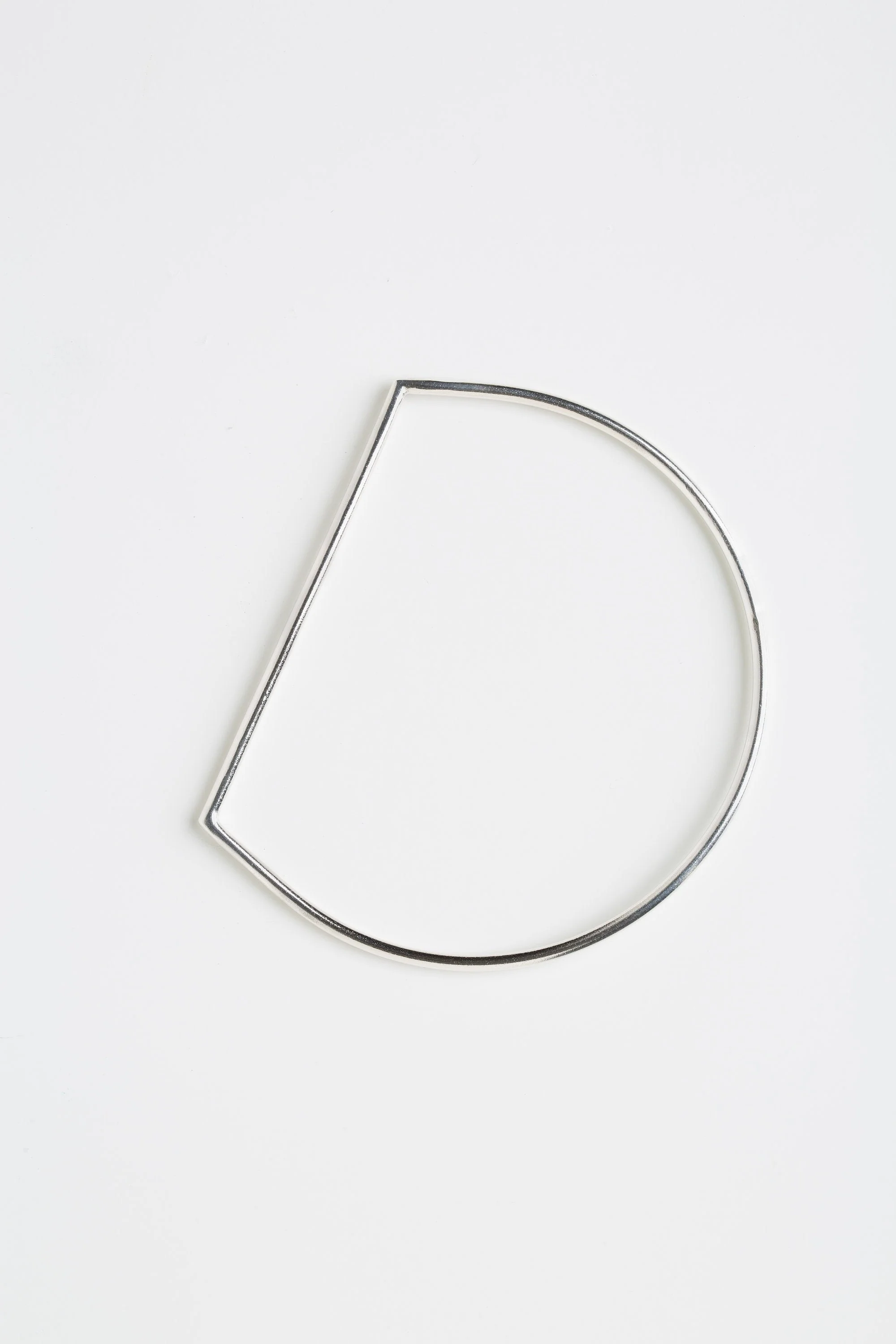 Silver Straight Edge Bangle - Image 3