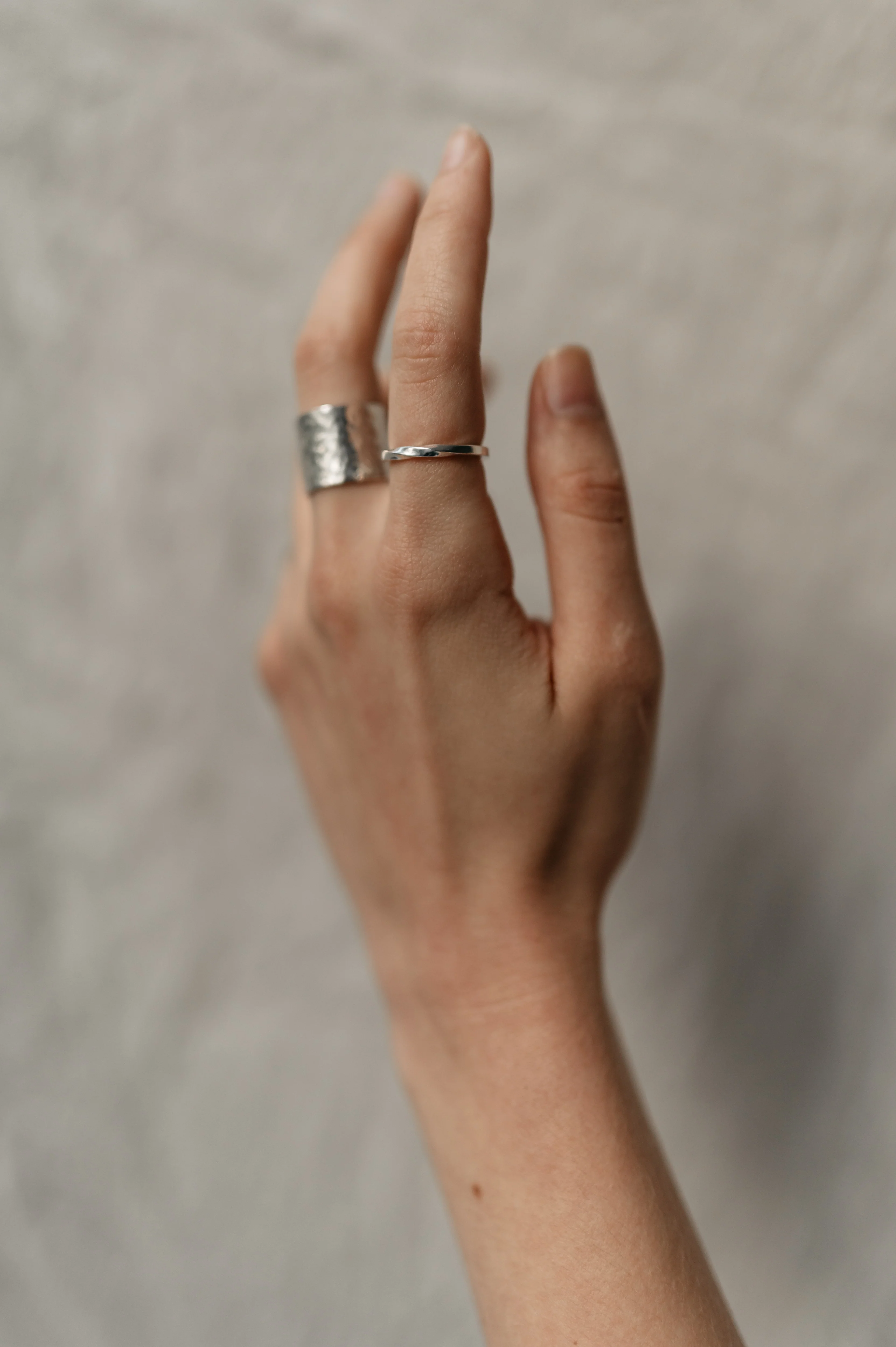 Silver Chunky Twist Ring - Image 2