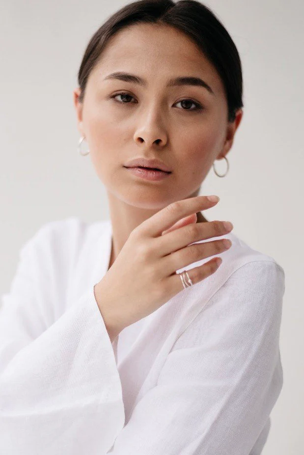 Silver Wave Stacking Ring - Image 4