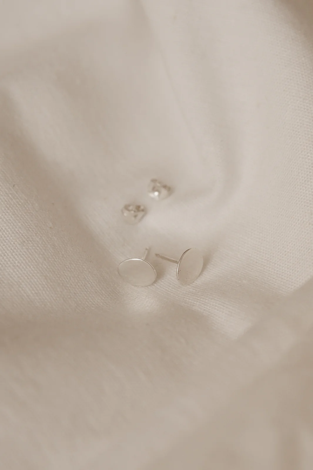 Silver Zero Waste Not-So-Perfect Circle Studs - Image 4