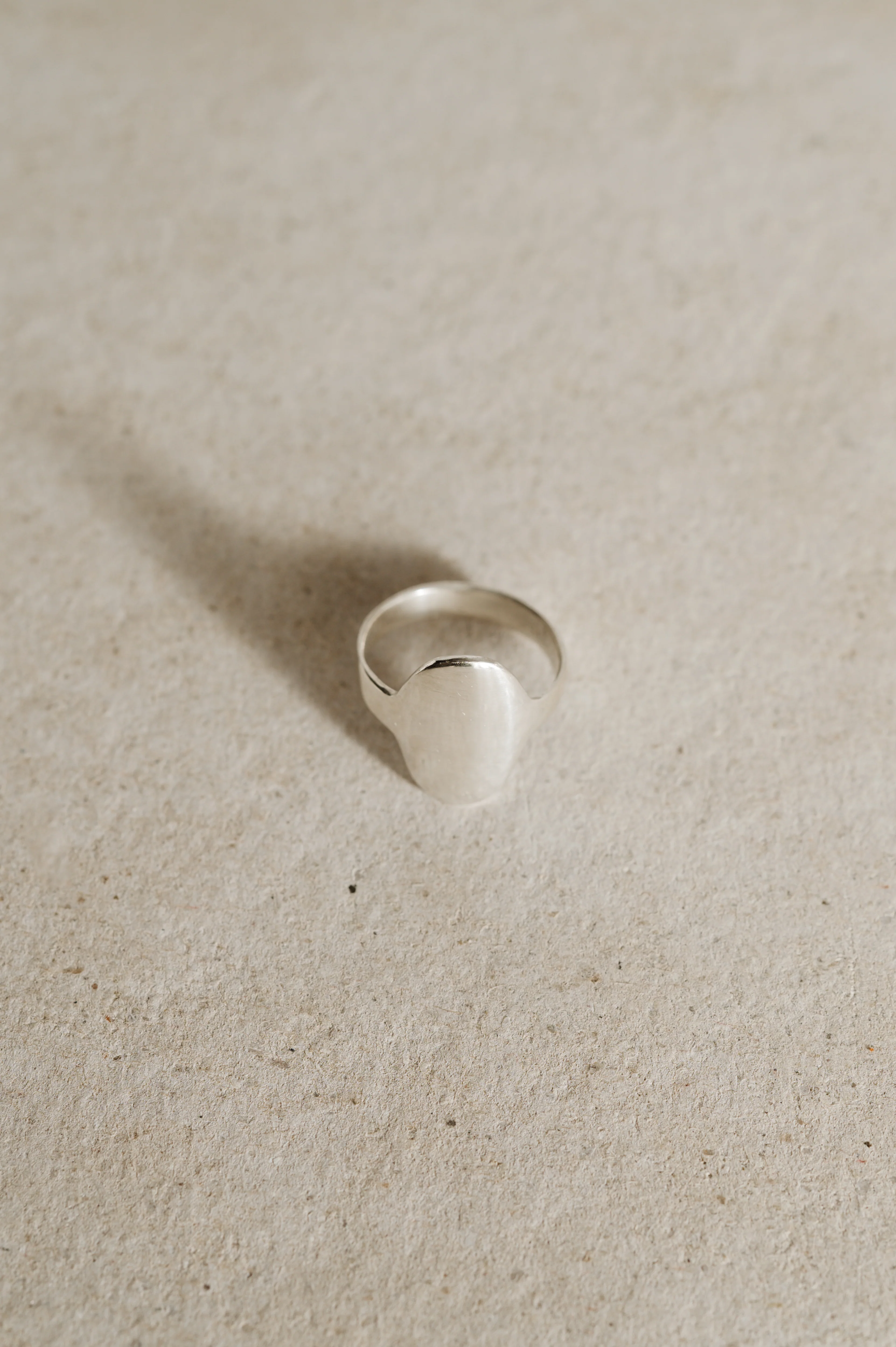 Silver Oval Shield Ring