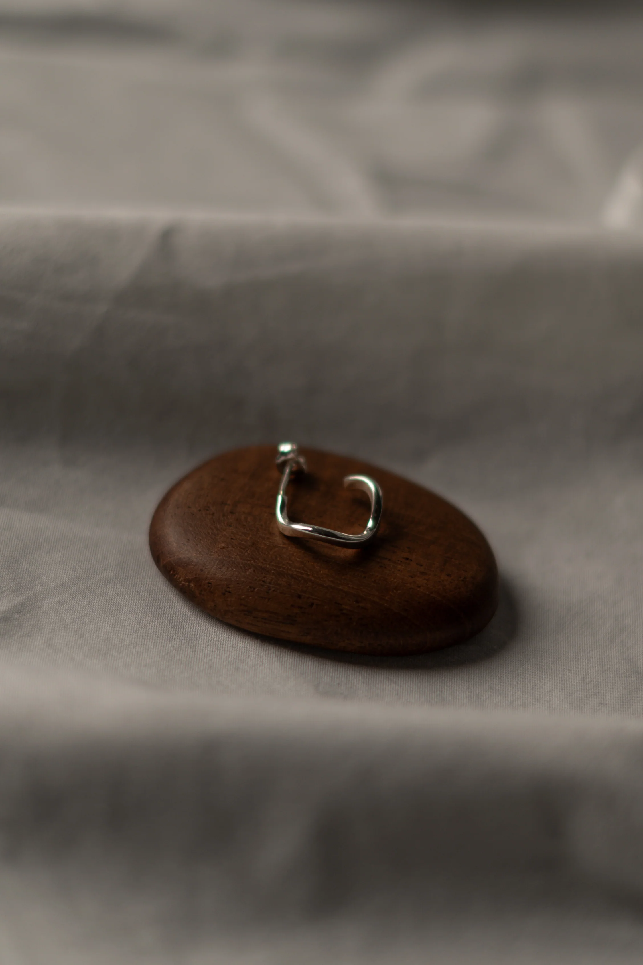 Silver Small Wiggle Hoops - Image 5